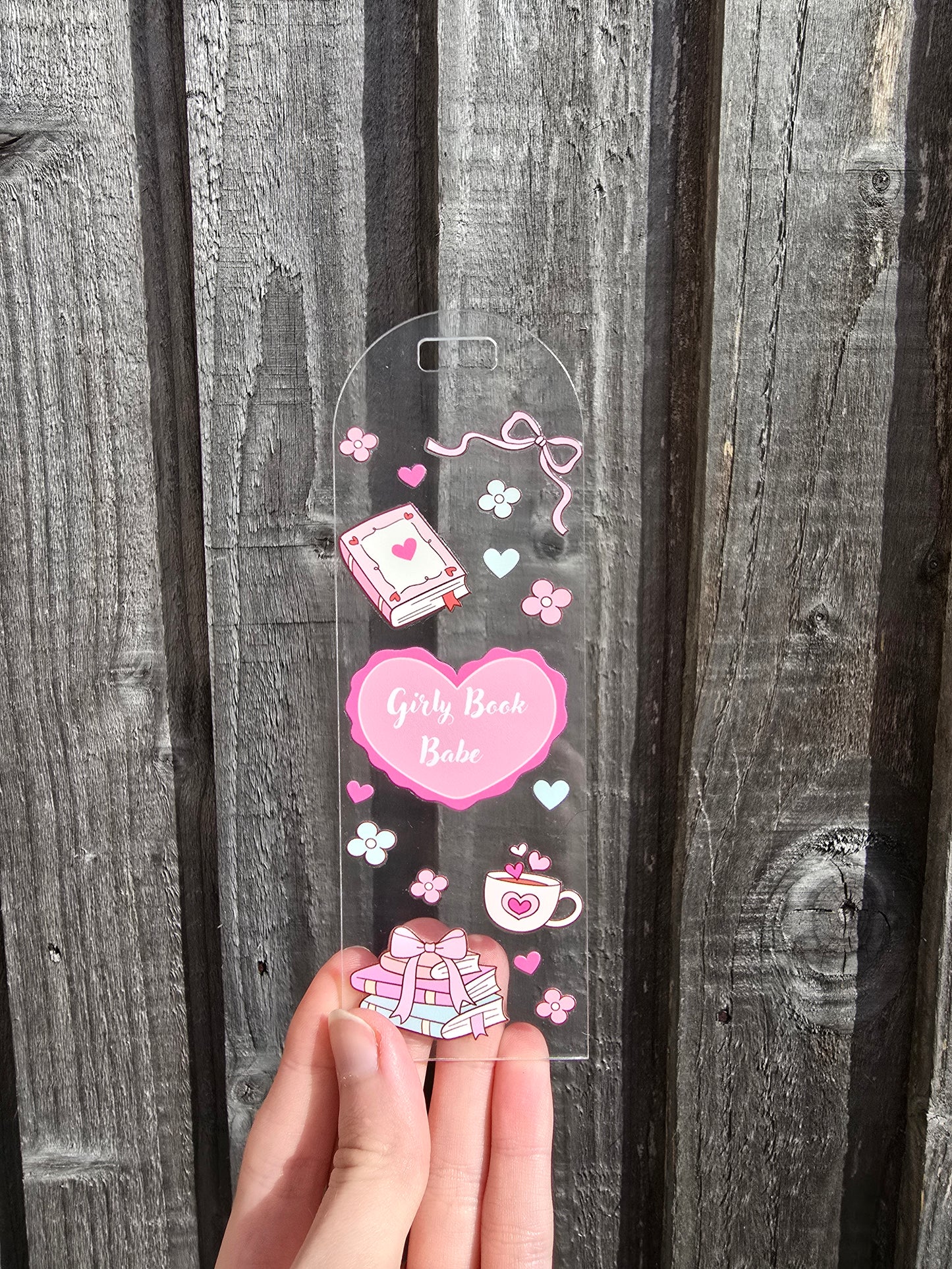 Girly book babe Bookmark (ready to post)