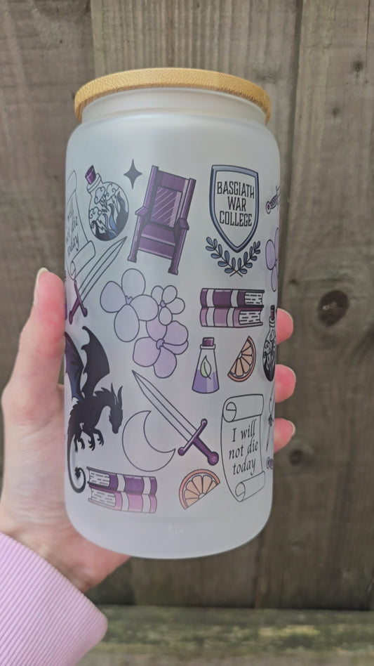 I will not die today glass 16oz (ready to post)