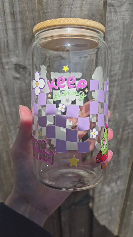 Keep reading glass 16oz (ready to post)