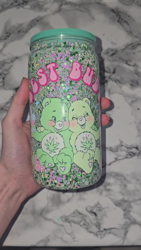 Best buds plastic Snowglobe 16oz (ready to post)