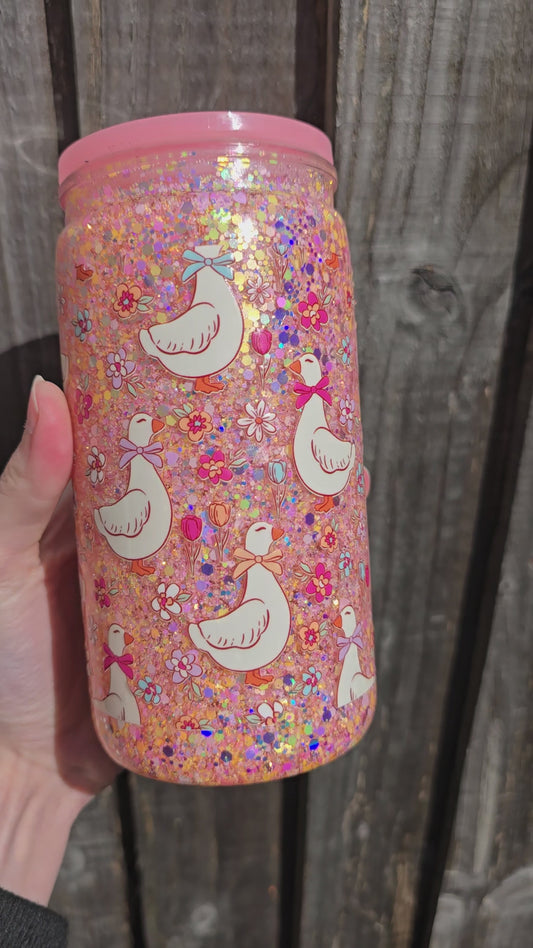 Goose snowglobe tumbler (plastic) ready to post