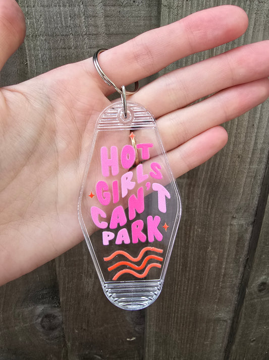 Hot girls cant park Keyring
