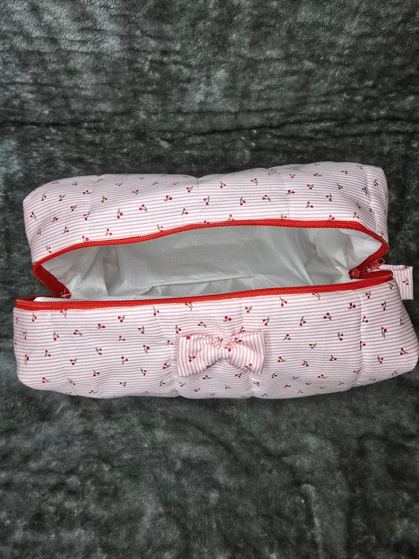 Cherry make up bag (ready to post)