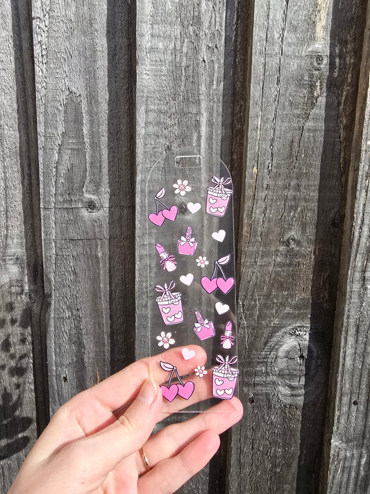Pink cups Bookmark (ready to post)